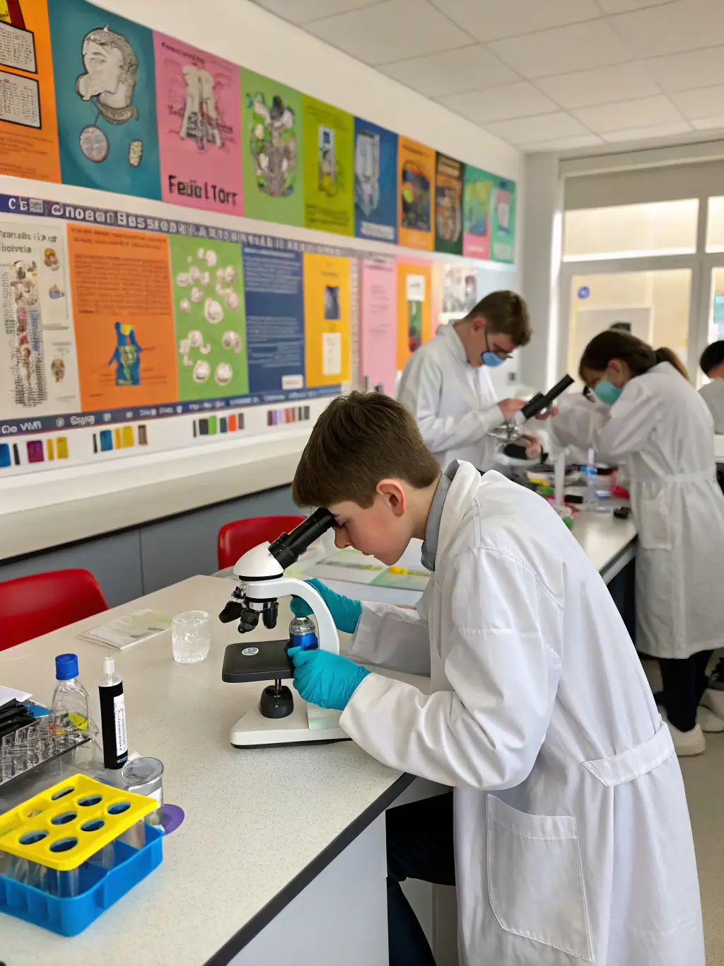 A modern, well-equipped laboratory in Granada, showcasing advanced technology and research capabilities.